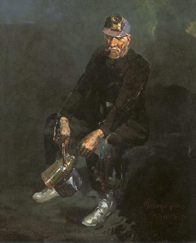 Luks, George The Miner Norge oil painting art